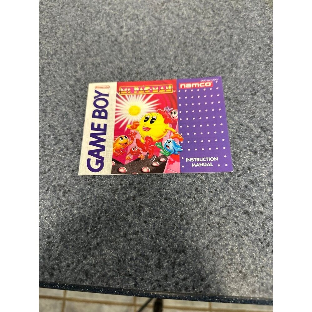 Ms. Pac-Man GameBoy Nintendo Instruction Manual Only